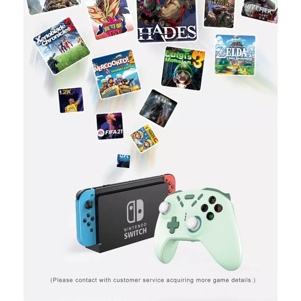 Bluetooth-compatable Wireless Game Controller for Switch/ PS4/PS3/Steam/IOS13.4+/Android (HID)/ Harmony OS Gamepad Joystick