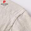 Pierre Cardin Men's 100% Linen Chinese Style Stand-Collar Short-Sleeve Shirt