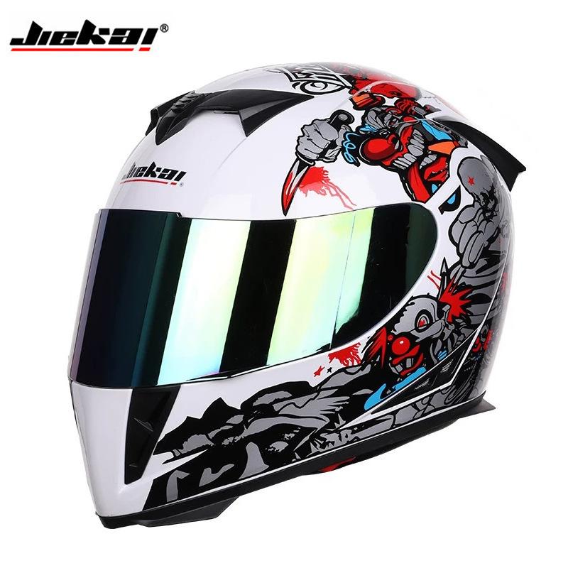 Electric Vehicle Bicycle Helmet Men's and Women's Full Helmet Full Cover Type Personalized Four-season Double Lens Warm Anti-fog Cap