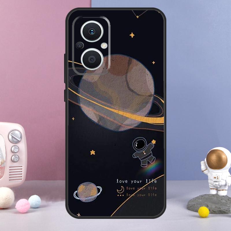 Astronaut Spaceship Funda For OPPO Reno 8 Lite 11F 12F 13F 14F 10 11 12 13 14 Pro OPPO Find X9 X5 X6 X8 Pro Case