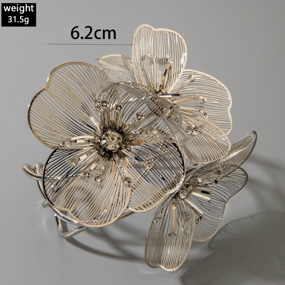 Geometric Hollow Bracelet Irregular Floral Bangle Opening Bracelet Wedding Party Accessories