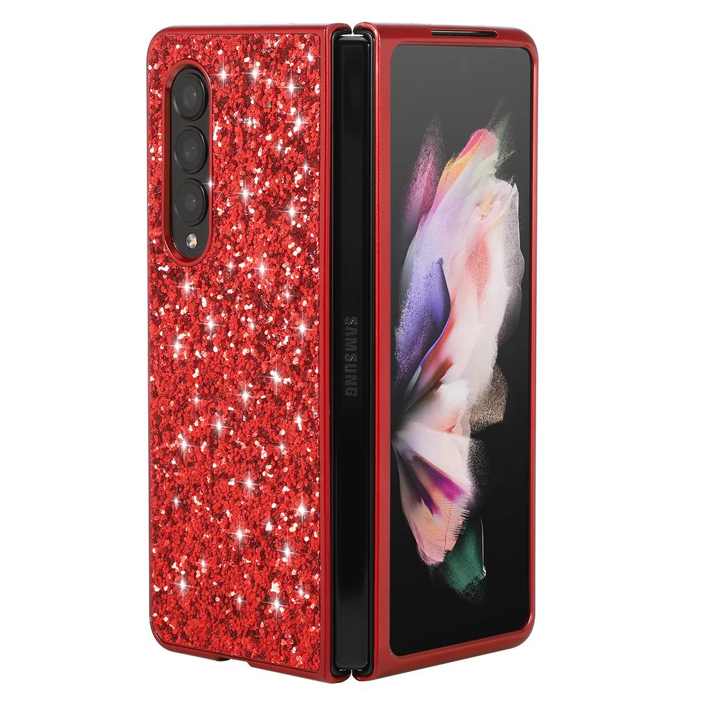 The new model is suitable for Samsung zfold7 mobile phone case electroplating glitter sticker zfold6 anti-drop folding screen protective case z3.