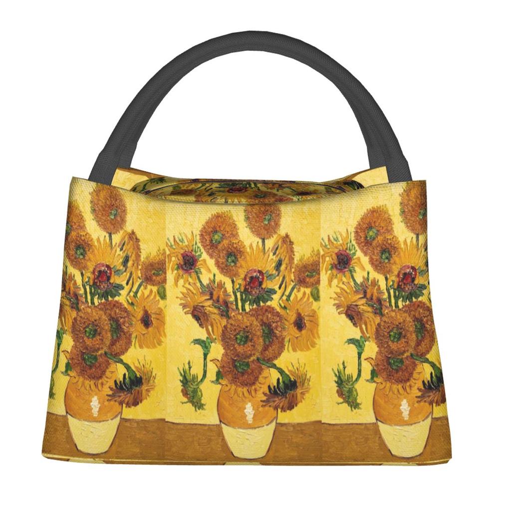 Vincent Van Gogh Sunflowers Sun Flowers (1) Insulated Lunch Bag for Women Kids Portable Food Boxes Thermal Lunch Box Tote