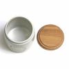 SALIU Canister, Made In Japan | Storage Container | Ceramic | Teak | Wooden Lid | 420ml | Gift | Interior (SALIU White)