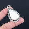 Anniversary Gift For Her Natural Scolecite Gemstone Pendant 925 Sterling Silver