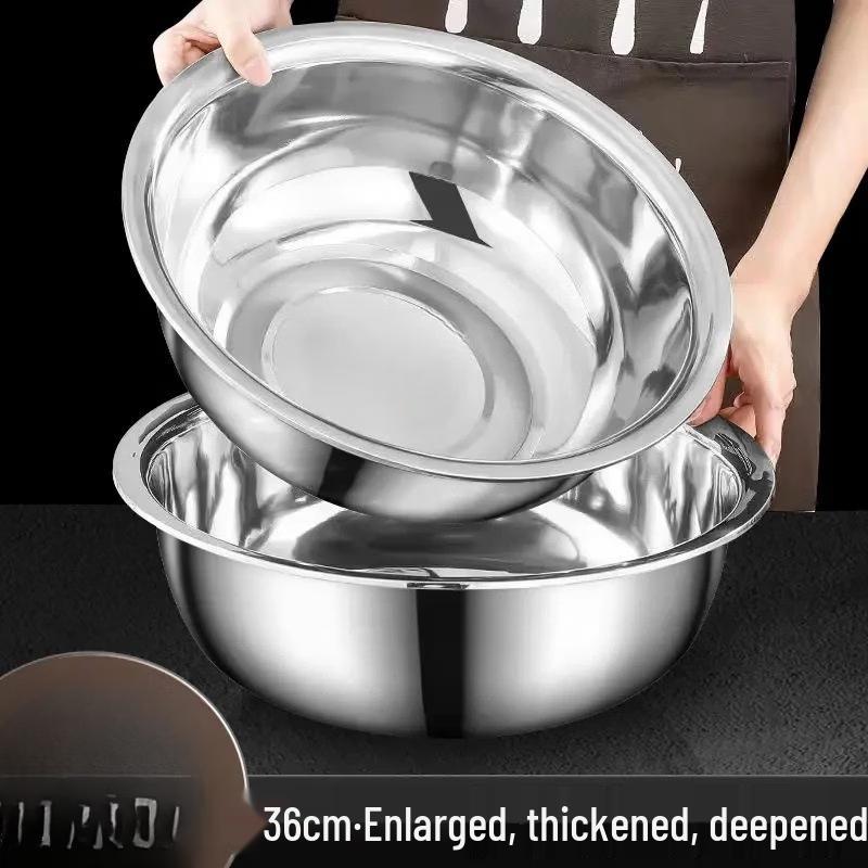 ZISIZ Thickened 316 Stainless Steel Dough Mixing Basin