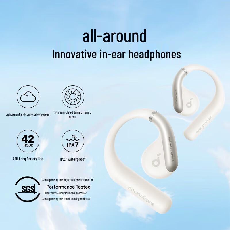 SoundCore AeroFit Open-Ear Bluetooth Headphones