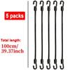 5 Stück 100 cm Länge Strapazierfähige Bungee-Seile mit Haken, Verstellbare Elastische Spanngurte, Langlebige Spannbänder für den Heimgebrauch