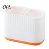 Organized Workspace Storage Tool Desktop Pen Holder, Compartments Thickened Plastic Organizer, Macaron Cute Desk Accessories for Girls Color Vertical