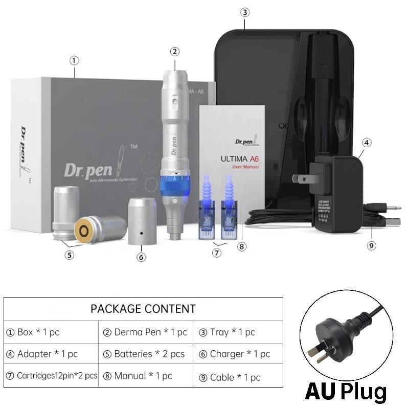 

A6 Dr Pen Електричний Мікроголковий Зарядний Бездротовий Нано Інструменти для Краси Відбілювання AU