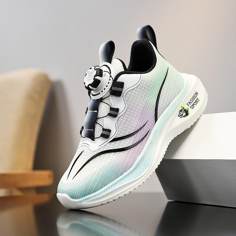 Children's sports shoes spring and autumn leather waterproof boys' sports shoes lightweight mesh breathable girls' casual shoes