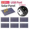 1/3/5 шт. 2 Вт 5 В 400 мА Сонячна панель Портативні полікремнієві сонячні зарядні пристрої USB-порт Зовнішній акумулятор для мобільного телефону Аварійний Power Bank