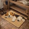 Water-absorbing Bathroom Carpet 40*60cm Door Carpet Creativity Beagle Floor Mat  Home Decor