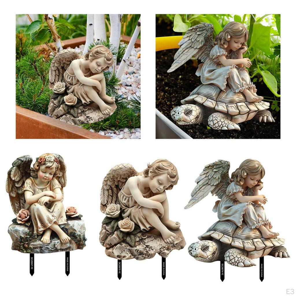 Elf Mädchen Dekorative Gartenstecker Acrylschild 2D Topfpflanzendekor für Innen Außen