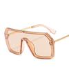 For Man XaYbZc Red Black Oversized Square Sunglasses Female Latest One Piece Lens Big Frame Sun Glasses UV Protection 400 Silver Mirror