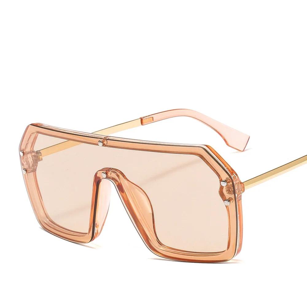 For Man XaYbZc Red Black Oversized Square Sunglasses Female Latest One Piece Lens Big Frame Sun Glasses UV Protection 400 Silver Mirror