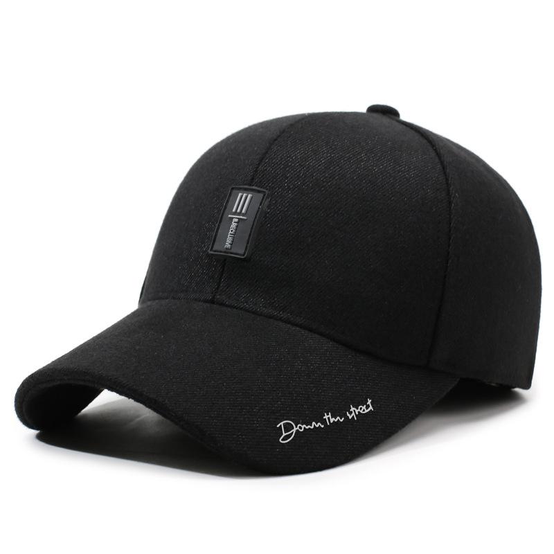 Autumn Winter Velvet Warm Cap Middle-Aged and Elderly Ear Protection Cotton Cap Men's Baseball Cap