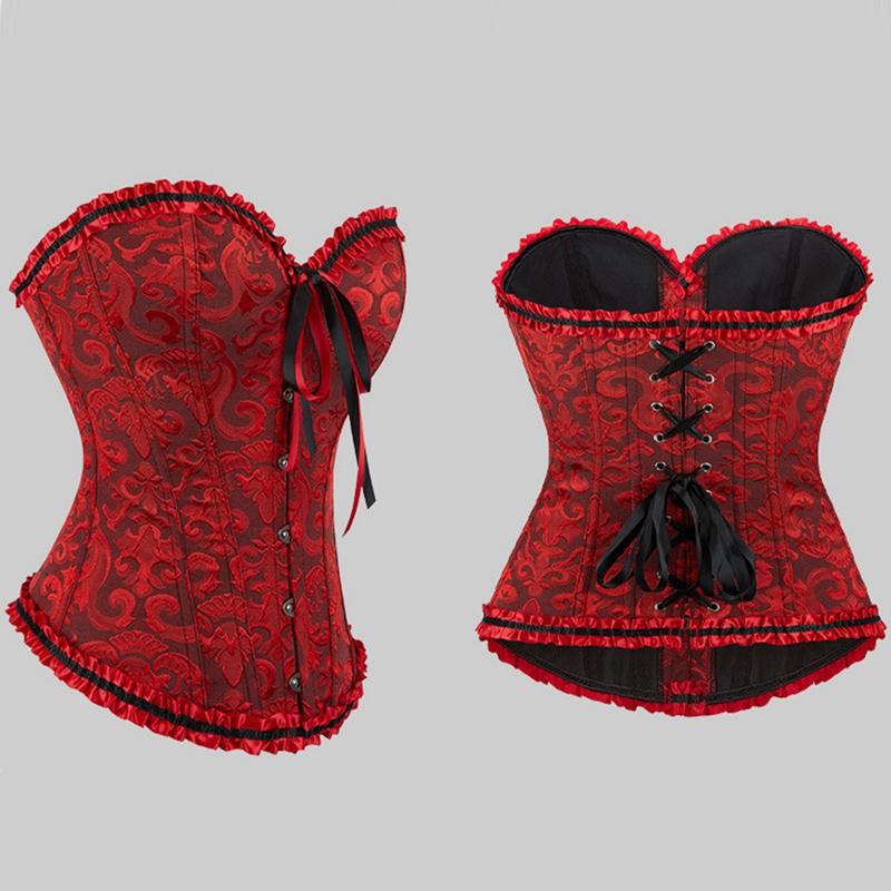 Women Corsets Abdominal Support Bustiers Shapewear with Thongs