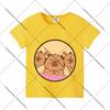 Capybara Summer Colorful T-shirts Child Polyester Short Sleeves Boy Cartoon Shirt Fashion Tops Girl Casuals Clothes Shirts Gift