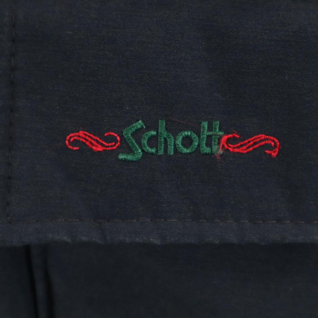 SCHOTT 90s Made In USA Old Down Jacket L Navy Men's Used