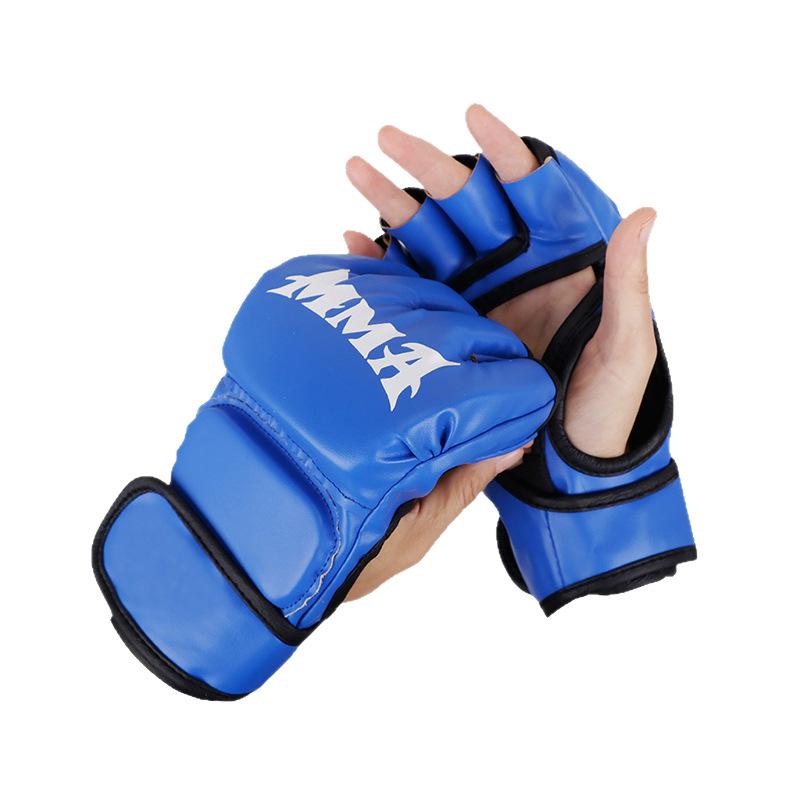 Profesjonalne Bokserskie Rękawice z Odkrytymi Palcami dla Dorosłych Skórzane Rękawice Treningowe MMA Muay Thai z Ochroną Kostek dla Mężczyzn Kobiet