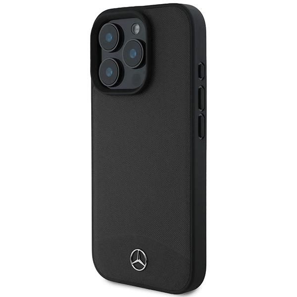 Mercedes Mehmp16X23Rbark Iphone 16 Pro Max 6.9 Czarny/Black Hardcase Teksturowana I Gładka Skóra Magsafe