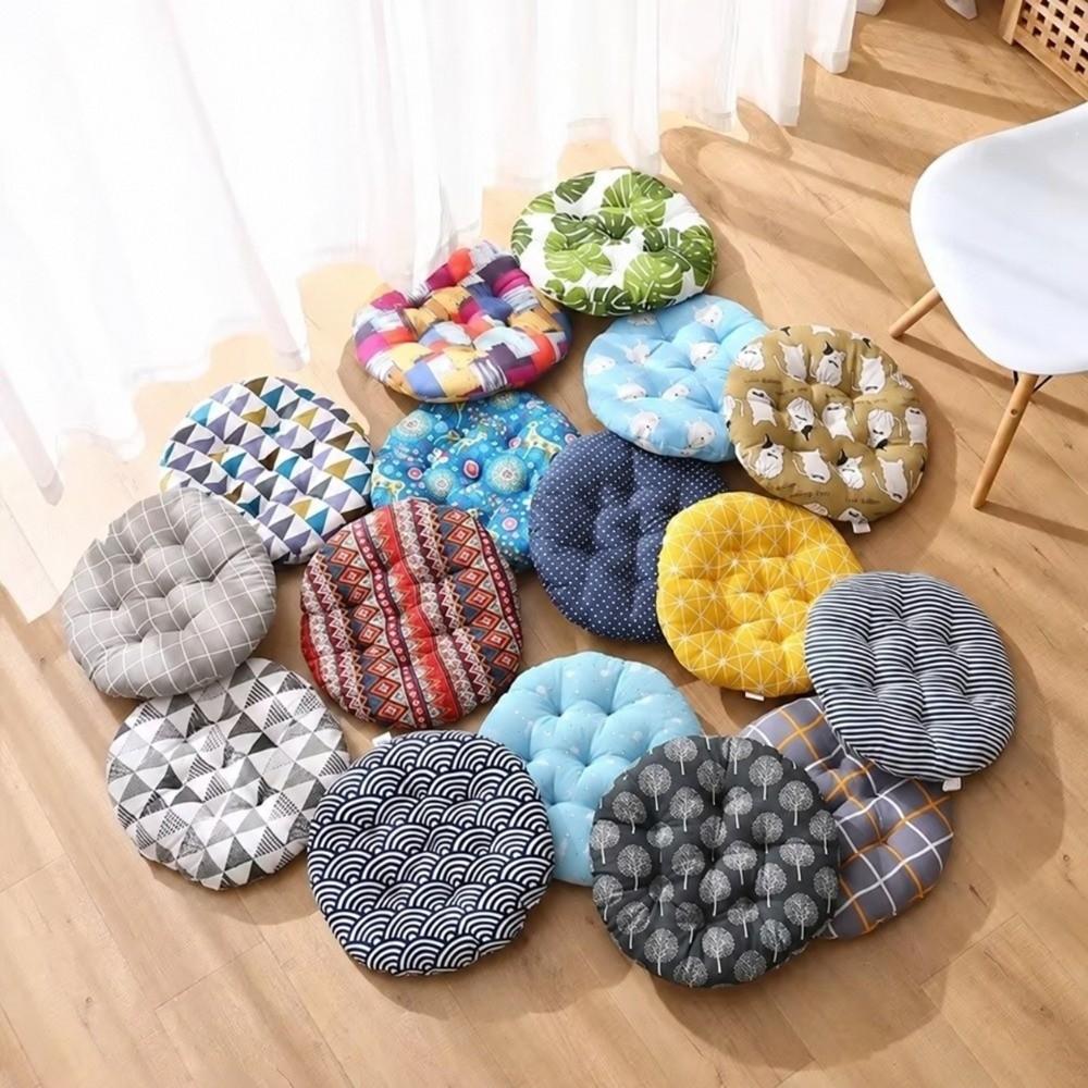 30×30cm Round Chair Cushion Thick Fabric Seat Cushion Comfortable Chair Pillow Office Chair