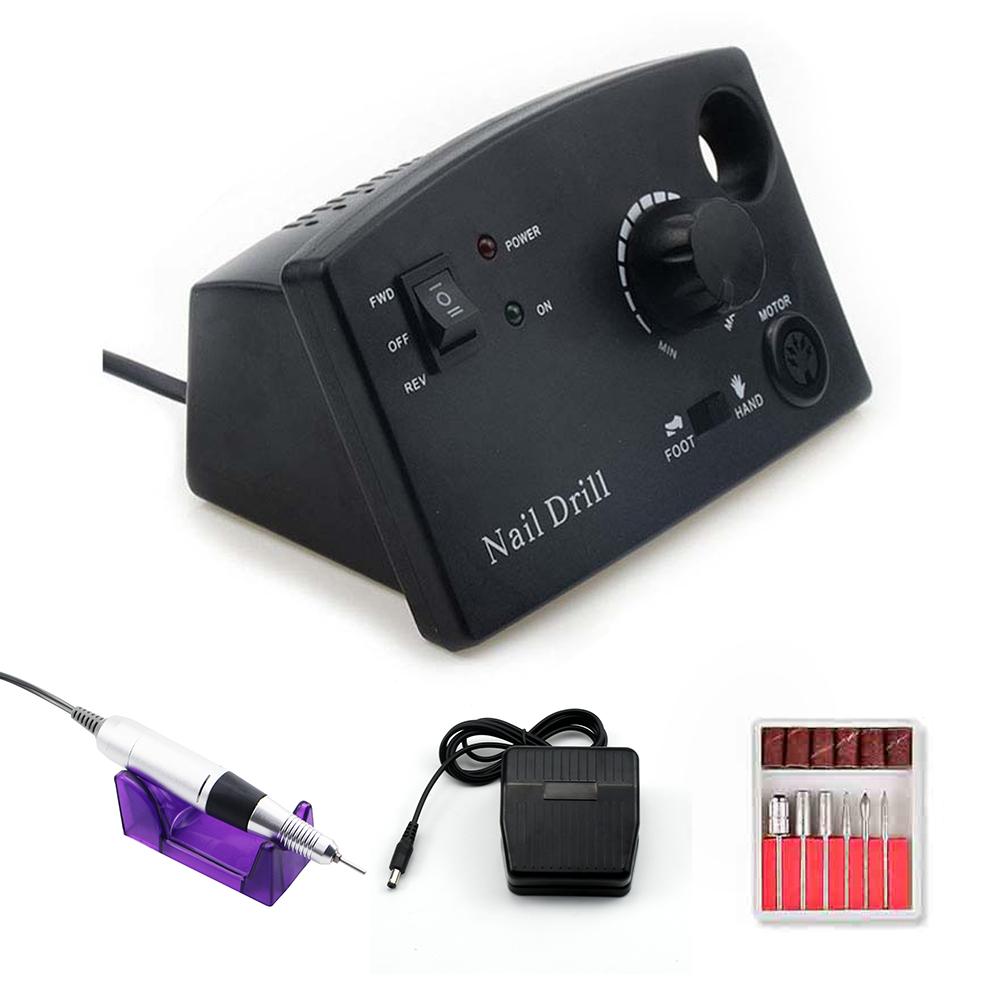 Taladro eléctrico para uñas de 35000/20000 RPM, juego de máquina de manicura y pedicura, fresadora profesional, kit de herramientas para uñas