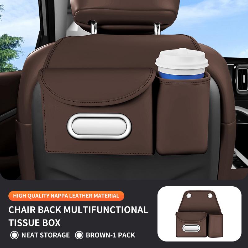 Car Seat Back Organizer with Tissue Box Holder