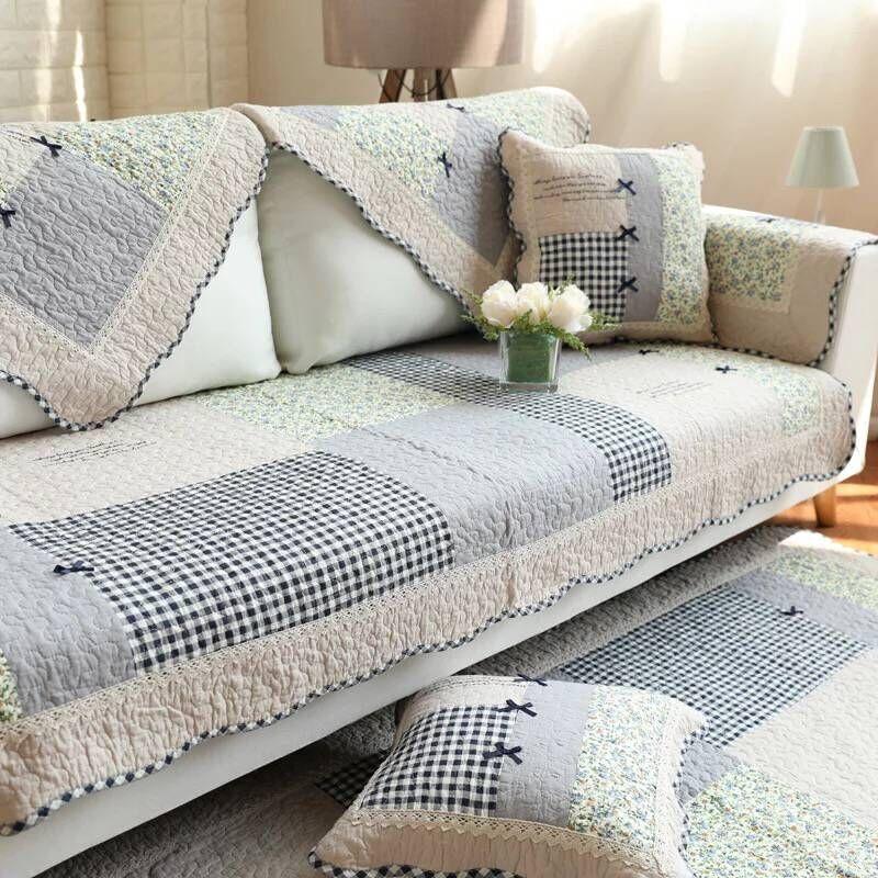 Fabric Sofa Cushion, Cotton Washed Cotton, Non-slip Cushion, Universal Modular Sofa Towel Cover for All Seasons In Summer