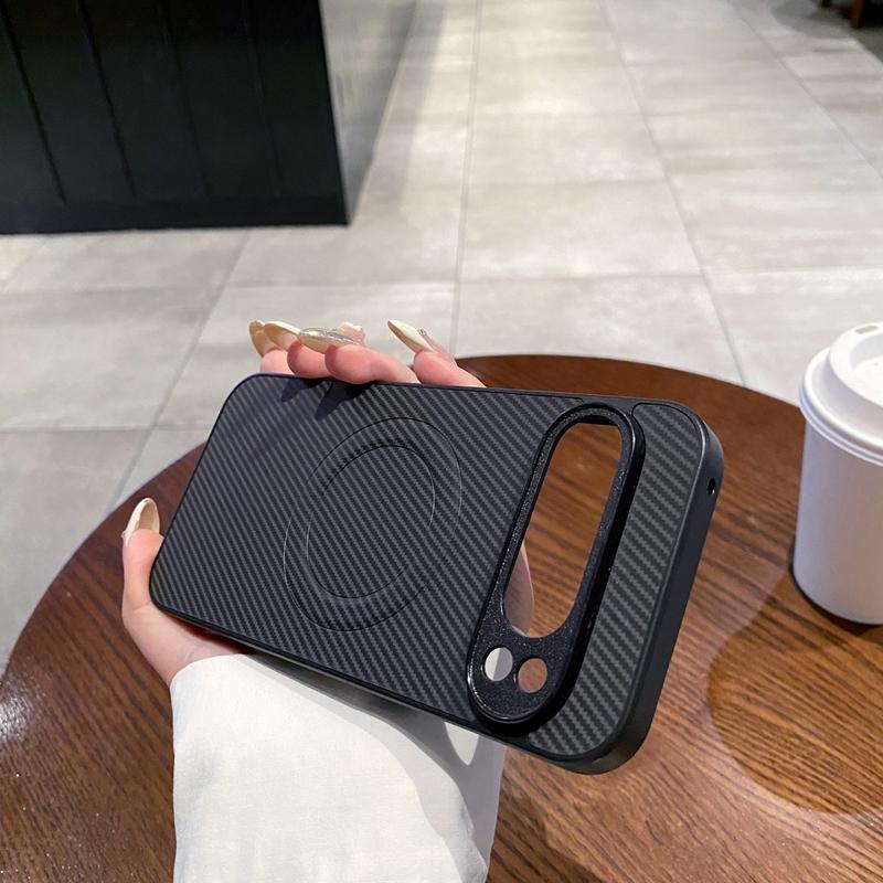 

Магнитный чехол для Google Pixel 10 Pro XL 10 9A 9 8 8A 7A 6A Pro Чехол из ПУ кожи с текстурой углеродного волокна Mag-safe Ударопрочная накладка Google Pixel 7a