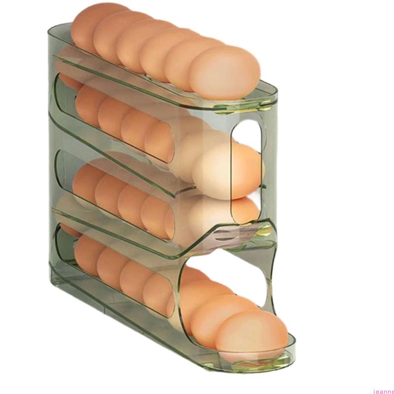 

Clear Multiple Layer Eggs Tray For Fridge Durable Plastic Construction And Easy Access Visibility Refrigerator Eggs Container