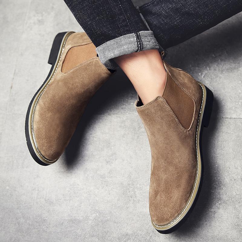 Mens Martin Boots Middle Help Chelsea Trend