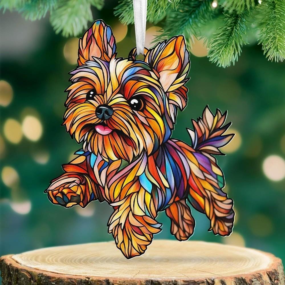 2D Flat Christmas Hanging Pendant Colorful Car Horse Pendant Bag Charms
