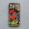 Retro Style Black Cat Art Phone Case for iPhone 16 15 14 Pro Max 14 15 Plus 12 13 Mini 11 Pro Max X XR XS 7 8 Plus SE Back Cover
