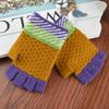 Children's Fashion Half-finger Thermal Gloves, Autumn and Winter Cycling Painting Leaking Finger Gloves, Student Gloves