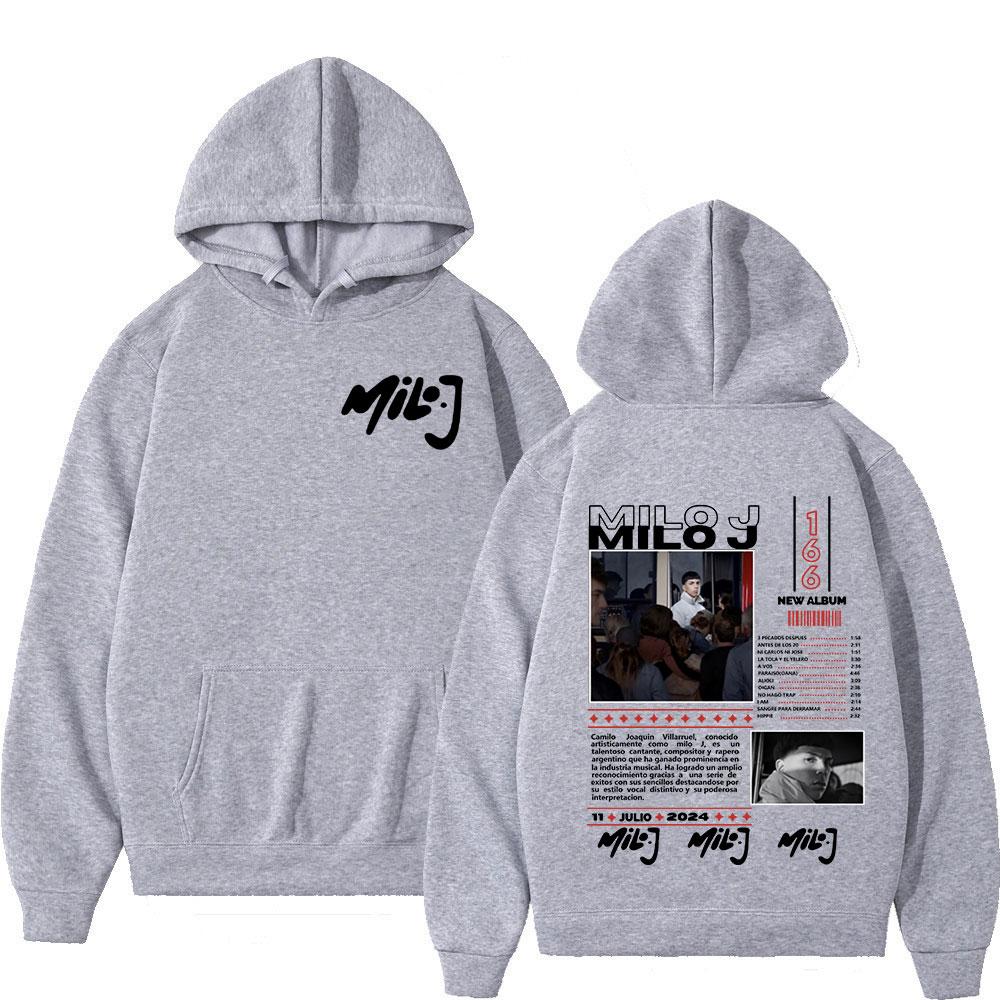 Rapper Milo J 166 Album Merch Hoodies Fashion Hip Hop Sweatshirts Mens Women Clothing Long Sleeve Oversized Pullovers Streetwear