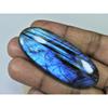 120Cts.Natural Labradorite Blue Flash Oval Cabochon Loose Gemstone 25X63X7MM B-304