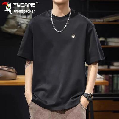 Men's Embroidered Loose Fit Short Sleeve T-Shirt