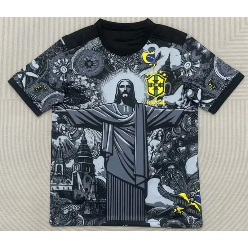 Maglia da Calcio Nazionale Brasiliana Neymar 10 Raphinha Edizione da Tifoso Manica Corta Uomo Donna Abbigliamento Sportivo