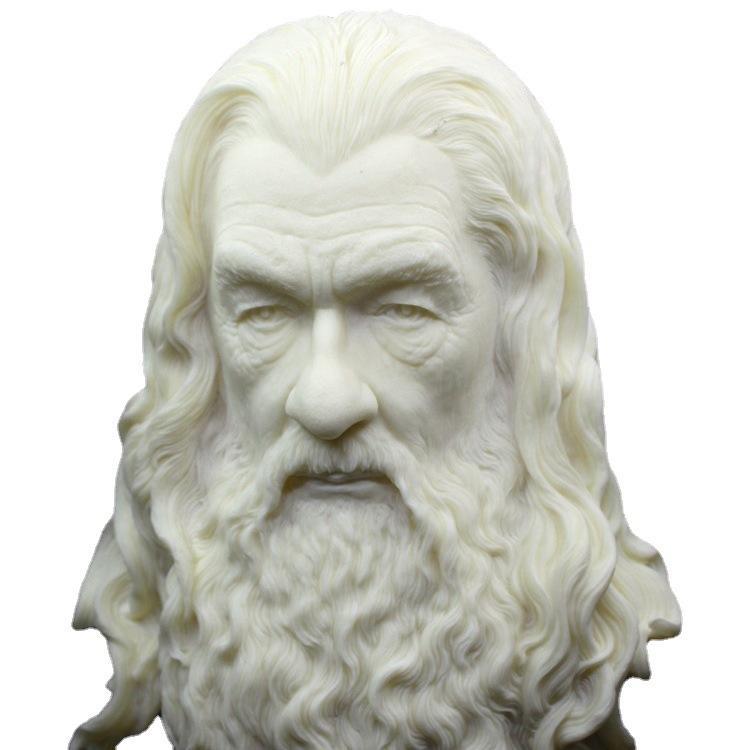 Hot Movie 30cm Gandalf Bust Resin Statue Lord of Figure Statue Decoration Model Toy Resin Sculptures Desktop Ornament Home Decor