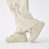 MLB New York Yankees Synthetic Leather Slip Resistant Abrasion Resistant Low top Casual Shoes Unisex Ivory 3ASXP015N-50CRS