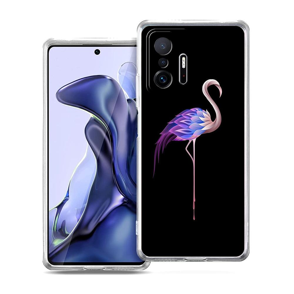 Flamingo Transparent Phone Case for Xiaomi Mi 14 13 12 11 Ultra 13T 12T 11T Poco X3 NFC F3 F6 Pro Lite 5G Soft TPU Shell Capas