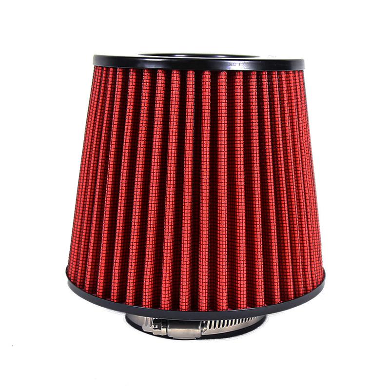 Universal Black And Red 3" Inch 76mm 3.5" inch 89mm Air Intake Cone Filter Replacement Quality Dry Air Filter