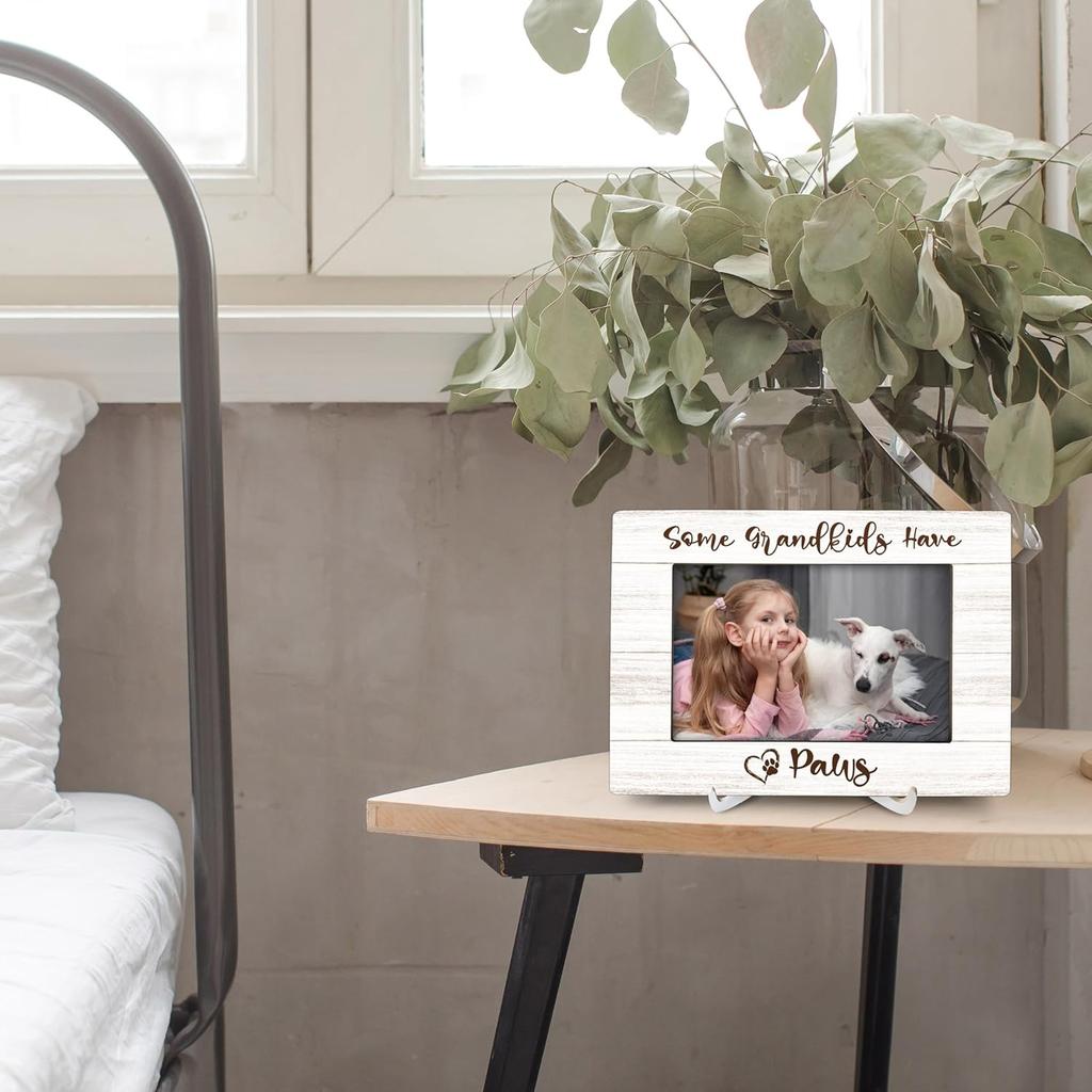 Dog Grandma Gifts 8x6 Picture Frames, Dog Lovers Gifts for Women Owners Dogs Mom, Grandparents Gift Wood Photo Frame, Best Dogs Ever Gift Picture