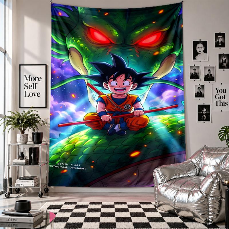 Wall TapestryDragon Ball Art Hanging Cloth Decorative Background Cover for Room Decoration