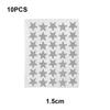 10 Sheets Award Flash Sticker Five-pointed Star Removable Praise Label Kindergarten Decorations Reward Decals Supplies