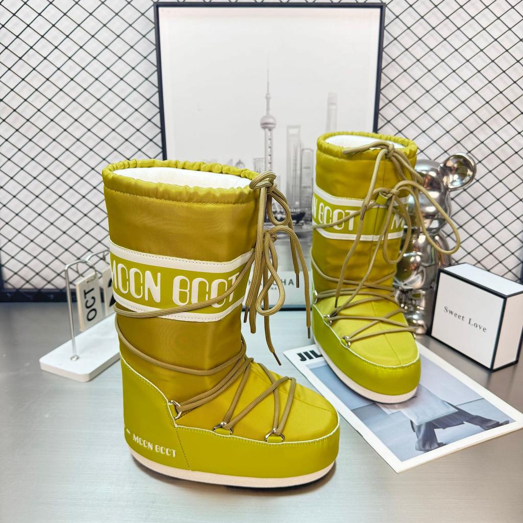 Star Inner Height Increase Moon Boots 2 Winter New Long Ski Shoes Warm Non-slip Snow Boots Women