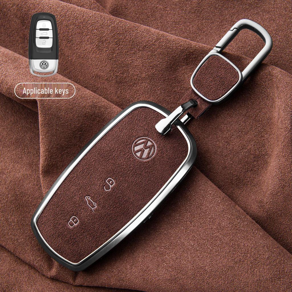 Premium Suede Key Cover for Volkswagen Phideon (2016-2021), Unisex Design