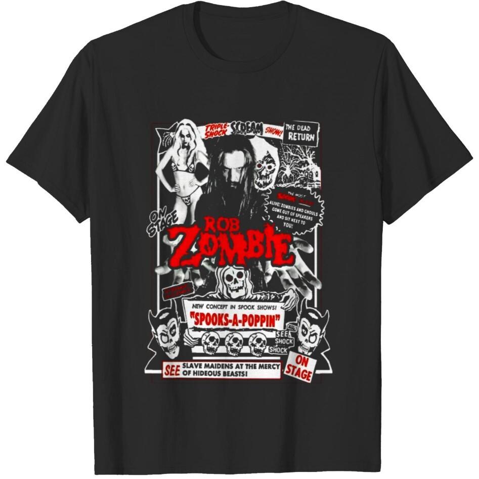 New Rare Rob Zombie Shirt Black Short Sleeve T-Shirt All Sizes S-5Xl